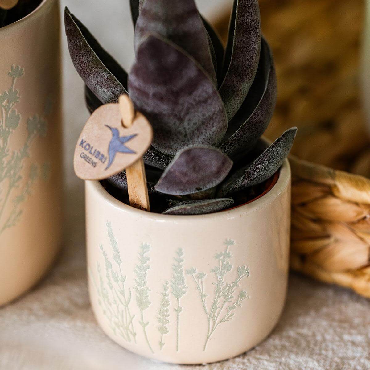 Floral bloempot - Light Blue