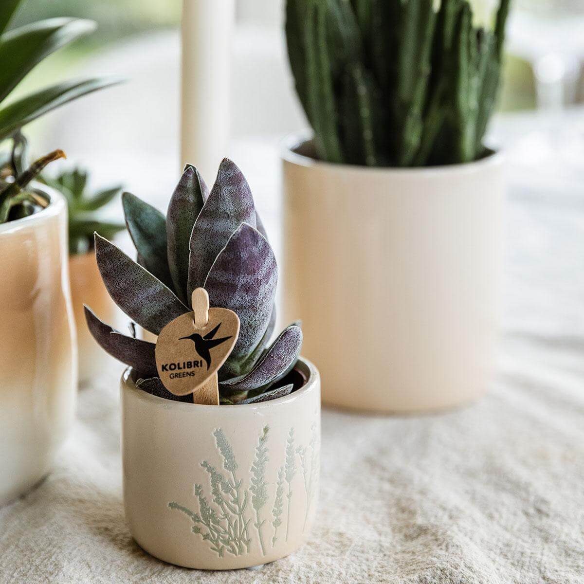 Floral bloempot - Light Blue