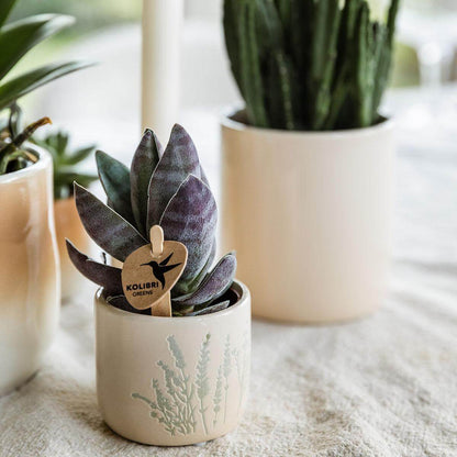 Floral bloempot - Light Blue